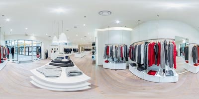 visite virtuelle d'un magasin de vêtements